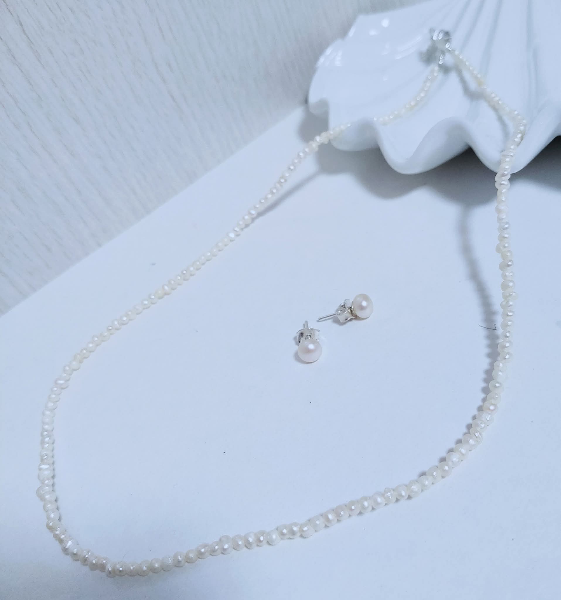 Set Pearl necklace Silver