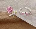 Pink rose petals set